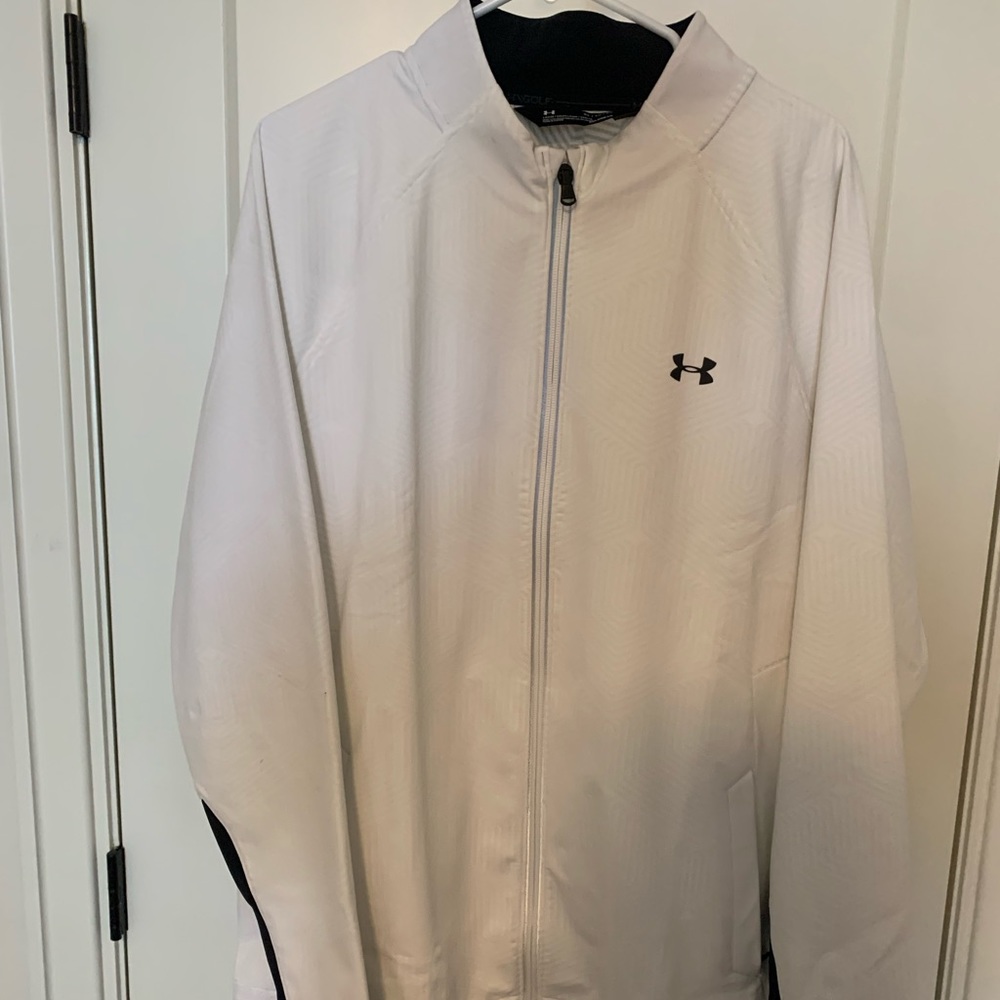 Under Armor textured white full zip!
